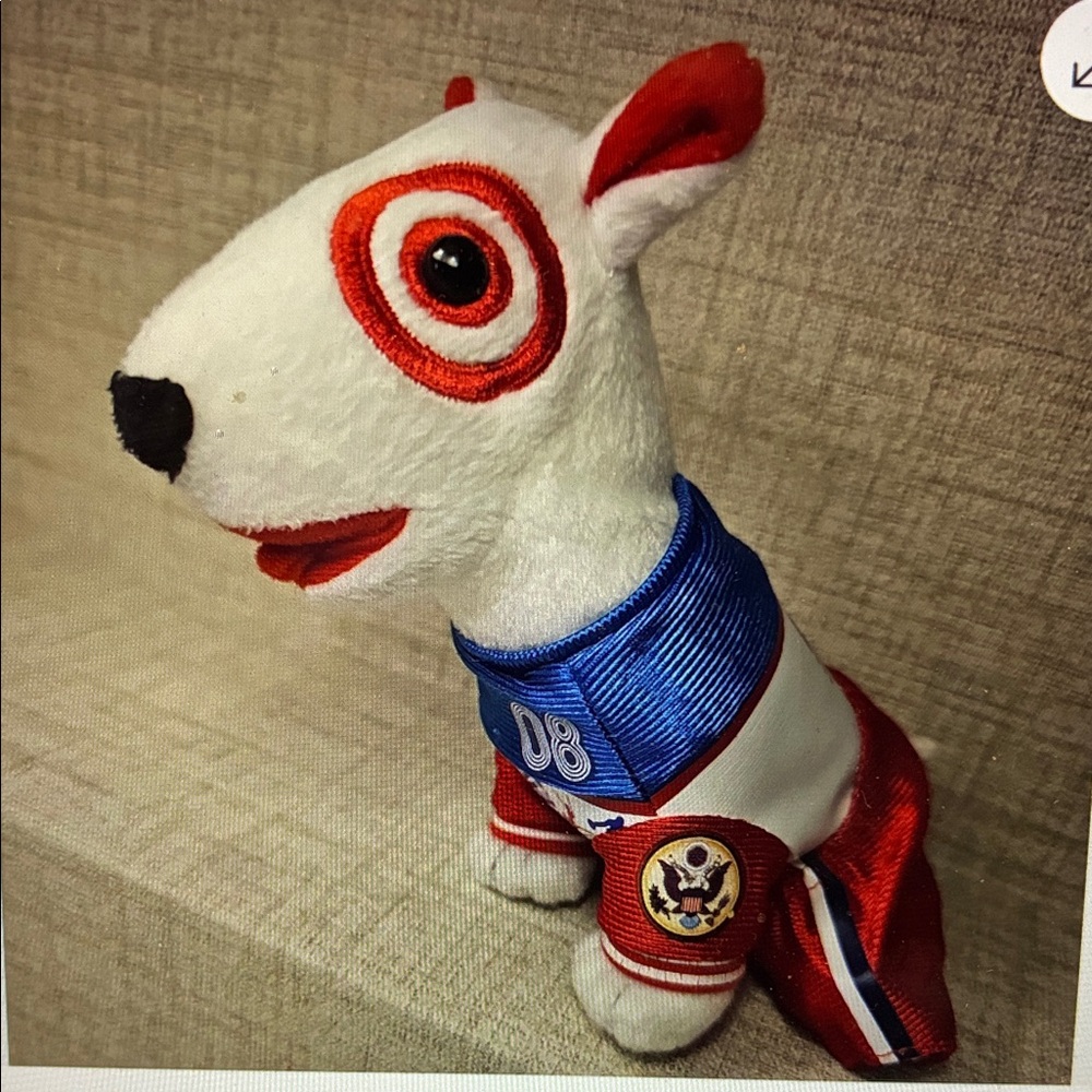 Target Bullseye plush dog 2008 USA OLYMPICS France Edition1 #280 of 2600